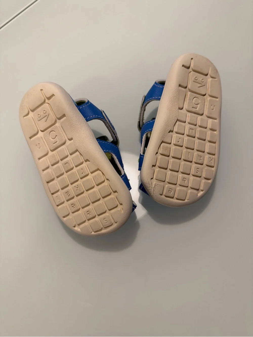 See Kai Run Blue and Lime Toddler Sandals